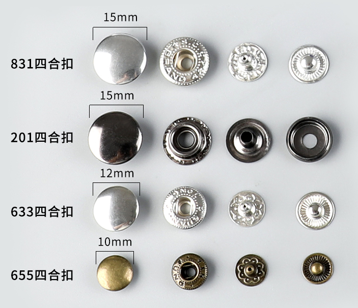 四合扣的常見型號及應用